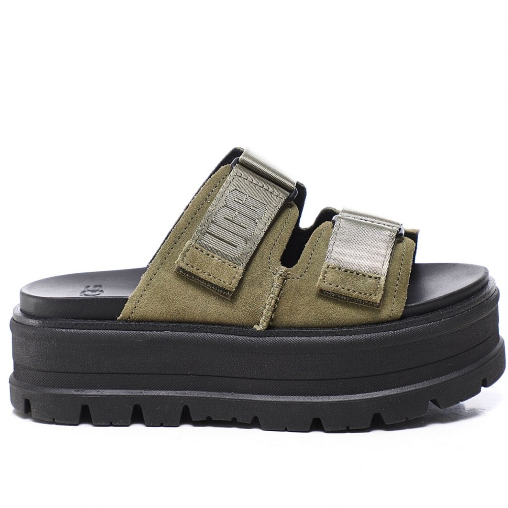 UGG Clem Womens Sandals, Burnt Olive Suede, Size 11
